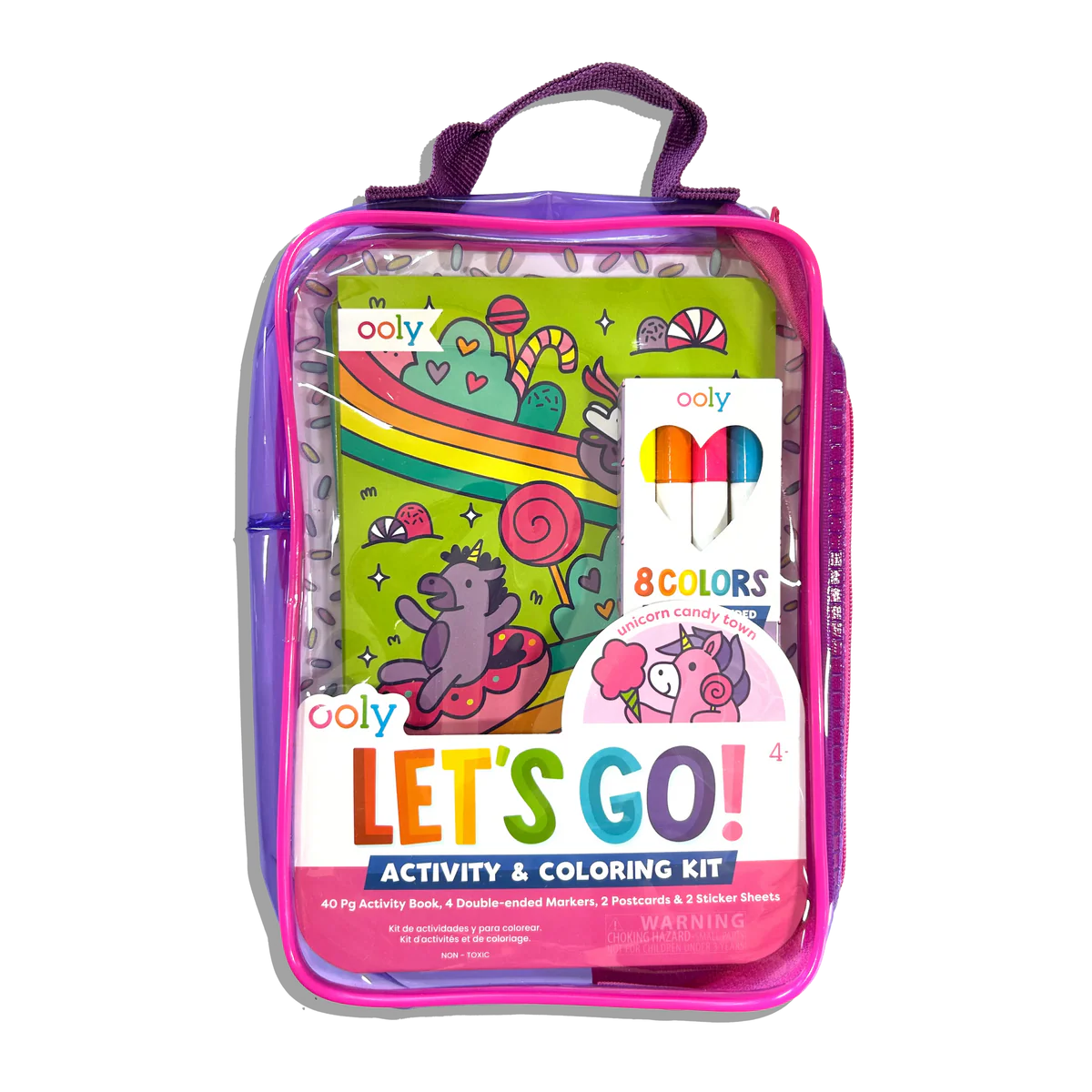 Lets Go Activity & Coloring Kit - Unicorn Candy Town