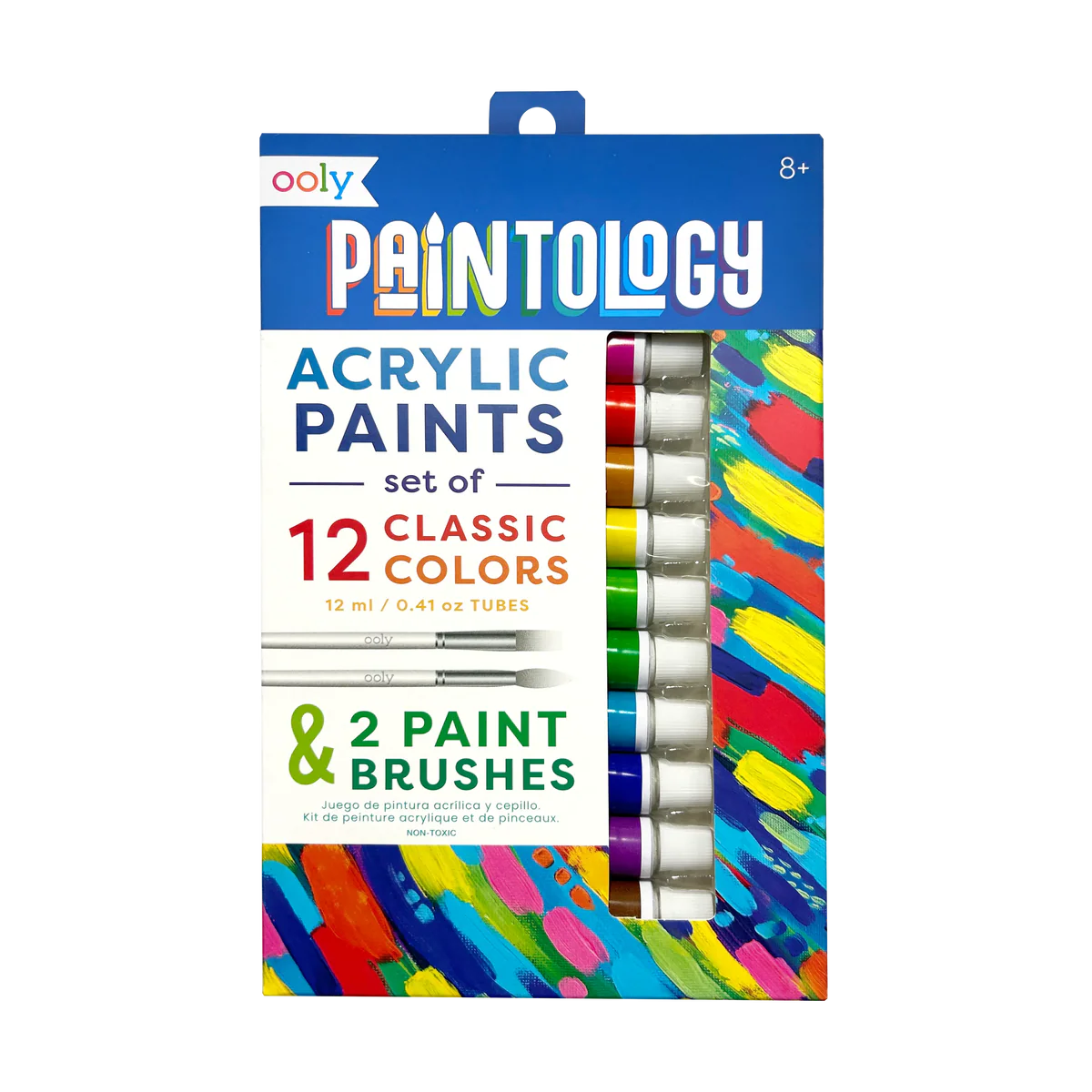 Paintology Classic Acrylic Paints with 2 Brushes