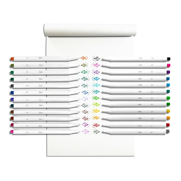 Fine Felt Tip Markers Set of 24