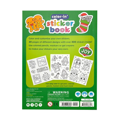 Ooly Jolly Cheer Doodles Color - in - Sticker Book