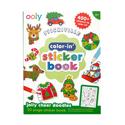 Ooly Jolly Cheer Doodles Color - in - Sticker Book