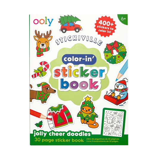 Ooly Jolly Cheer Doodles Color - in - Sticker Book