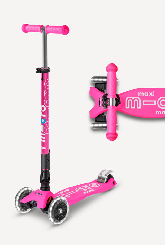 Micro Maxi Foldable LED Scooter Pink