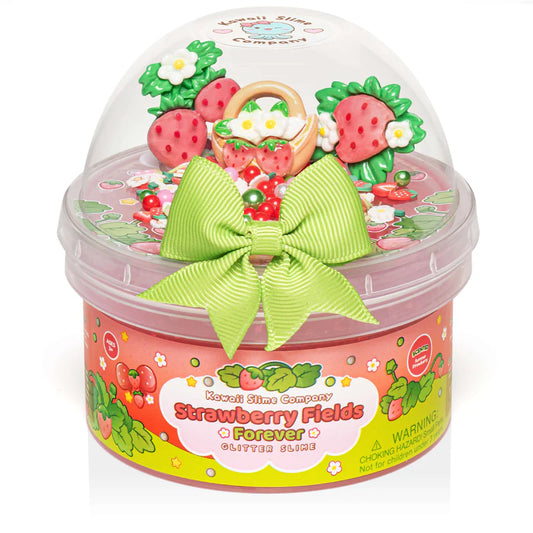 Kawaii Slime Strawberry Fields Forever Glitter Slime
