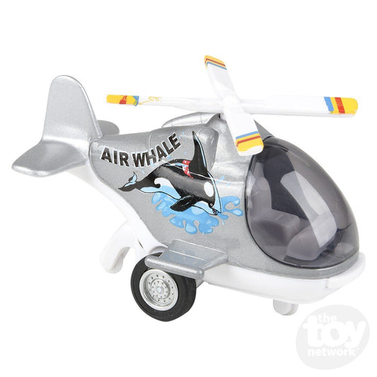 Die-Cast Pull Back Air Whale Helicopter