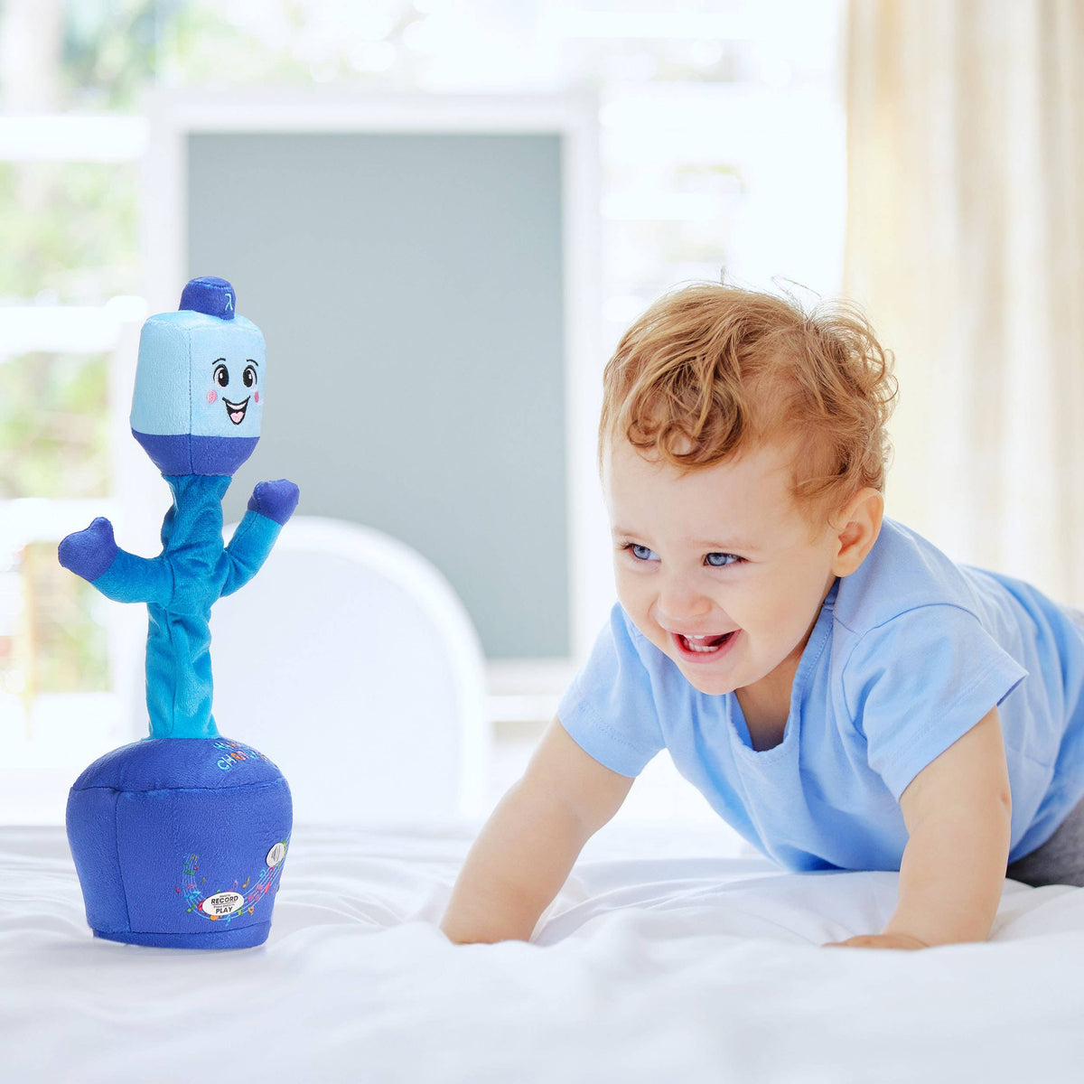 Dancing Dreidel - Sings 6 Chanukah Songs & Can Record Your Own 🔋3AA