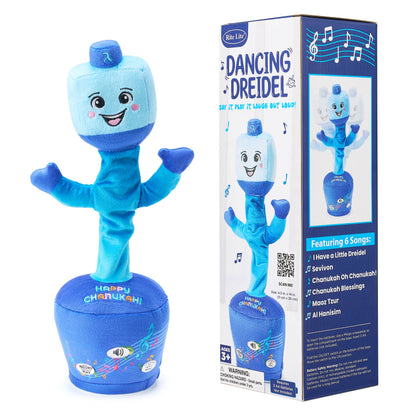 Dancing Dreidel - Sings 6 Chanukah Songs & Can Record Your Own 🔋3AA