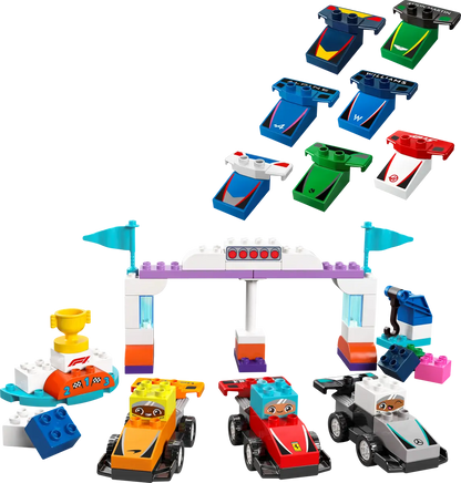 Lego Dupol F1 Team Race Cars & Drivers
