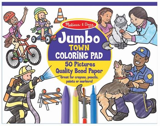 Jumbo Coloring Pad Town