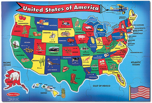 USA Map Floor 51 Pc