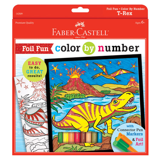 Faber Castell Color By Number T-Rex Dinosaur