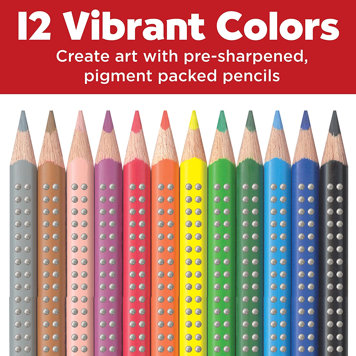12ct Grip Clrd Ecopencils